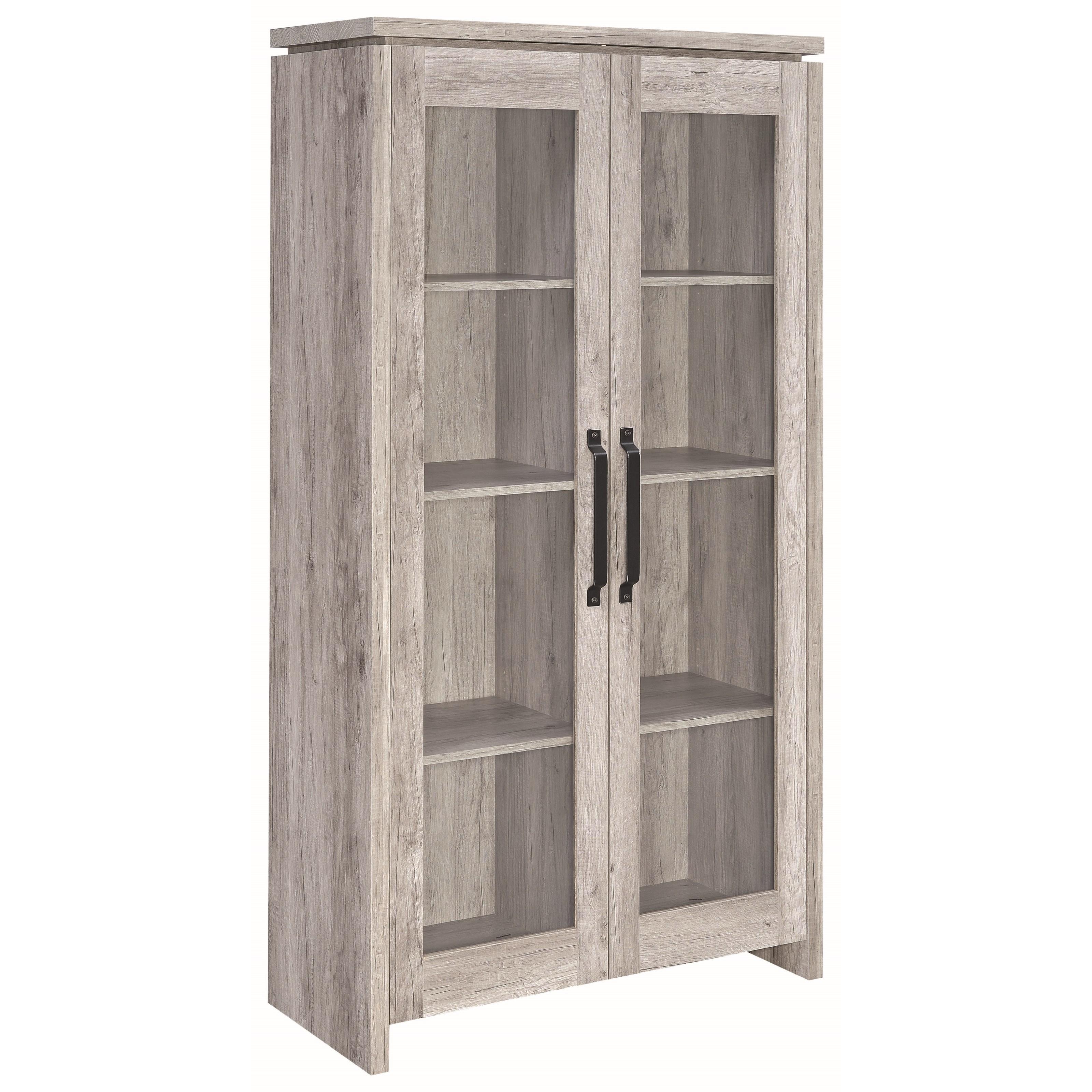 Coaster Furniture Alejo 950783 2-door Engineered Wood Tall Cabinet - Grey Driftwood IMAGE 1
